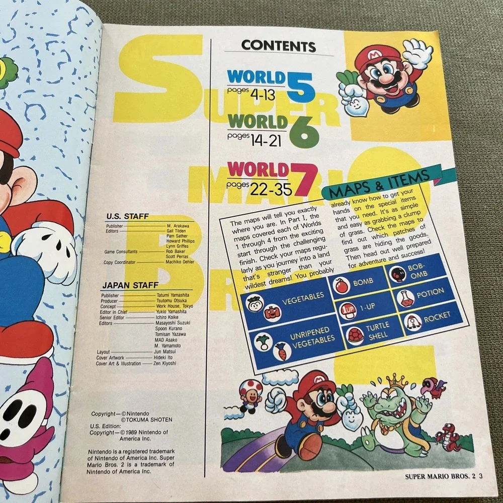 Nintendo Power Super Mario Bros. 2 Inside Out Manual + Bonus Tip Book